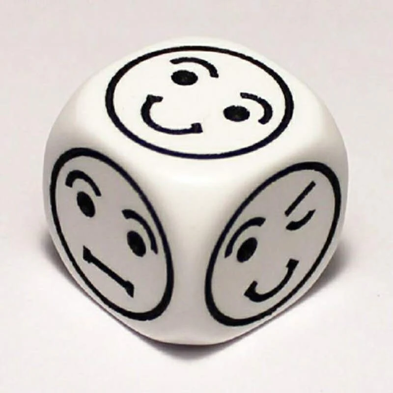 Chessex: Opaque 18mm D6 Smiley Faced Dice