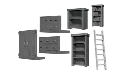 WizKids Minis: Deep Cuts Unpainted Miniatures, W5 Archivist Library