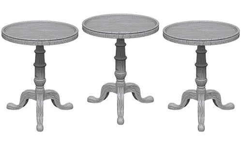 WizKids Minis: Deep Cuts Unpainted Miniatures, W5 Small Round Tables