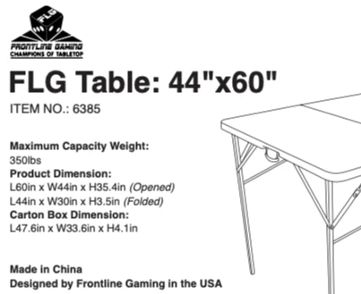 FLG Gaming Tables: 60" x 44" - Image 4