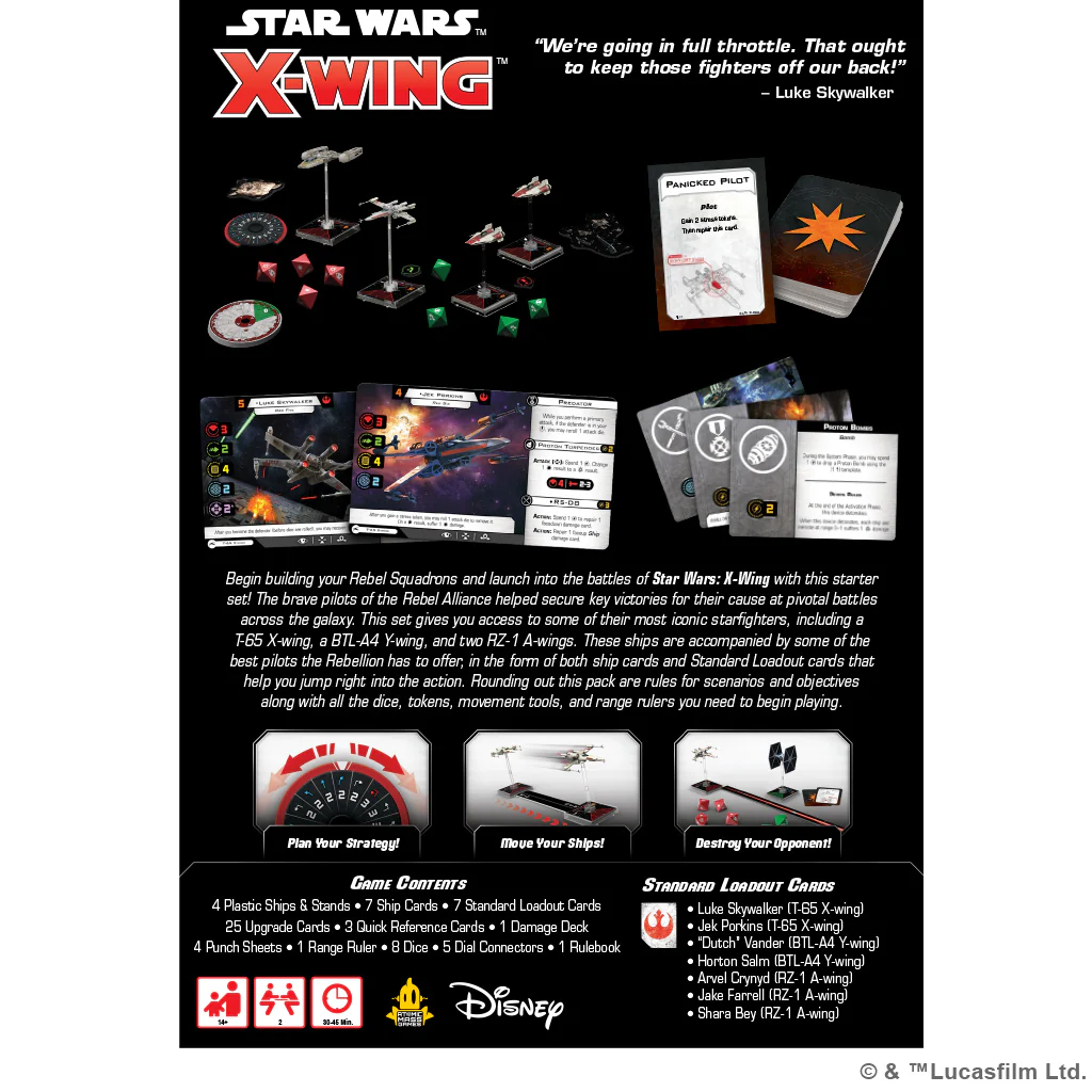 Star Wars: X-Wing- Rebel Alliance Squadron Starter Pack - Image 2