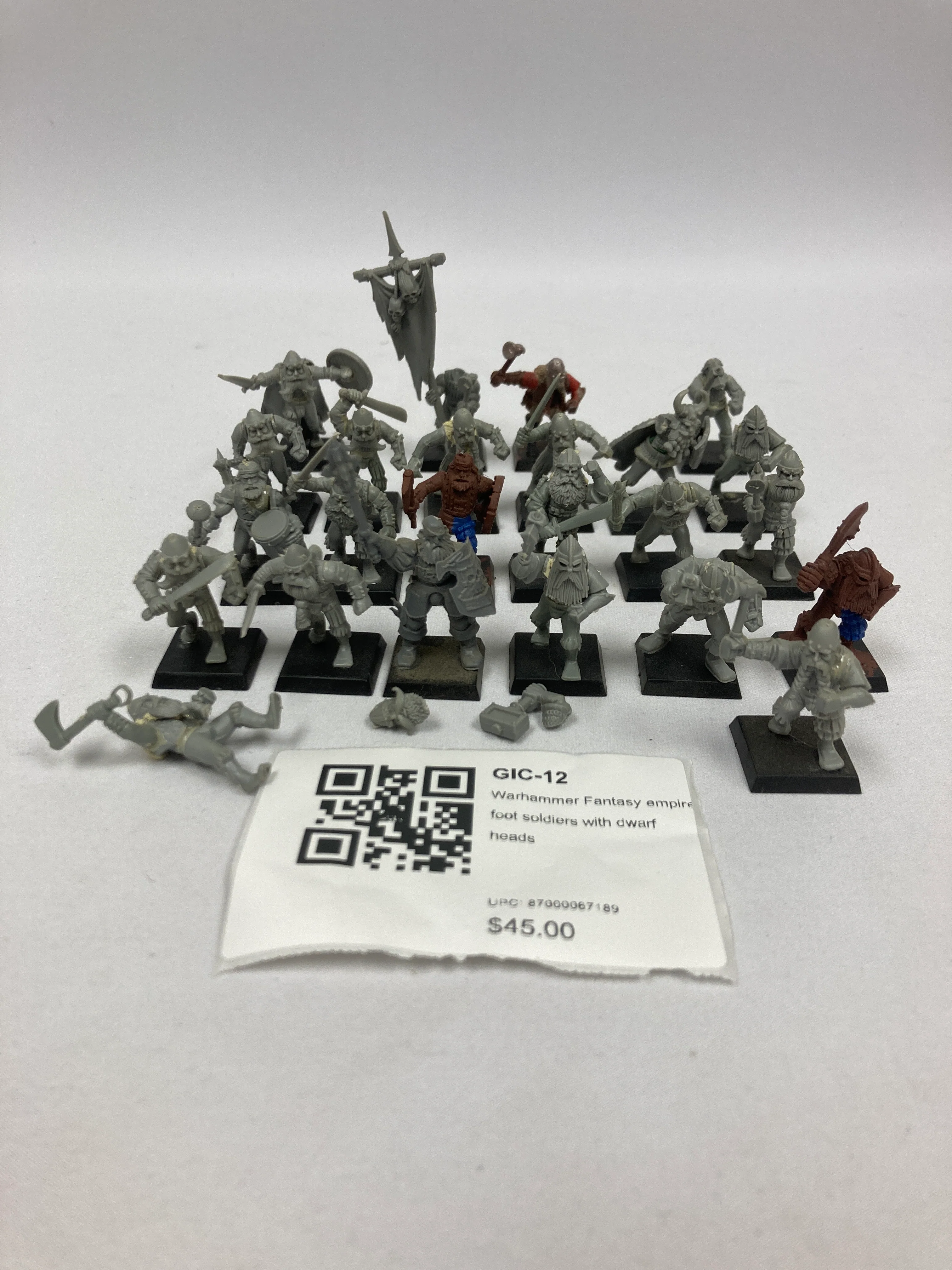 Warhammer Fantasy empire foot soldiers with dwarf heads GIC-12