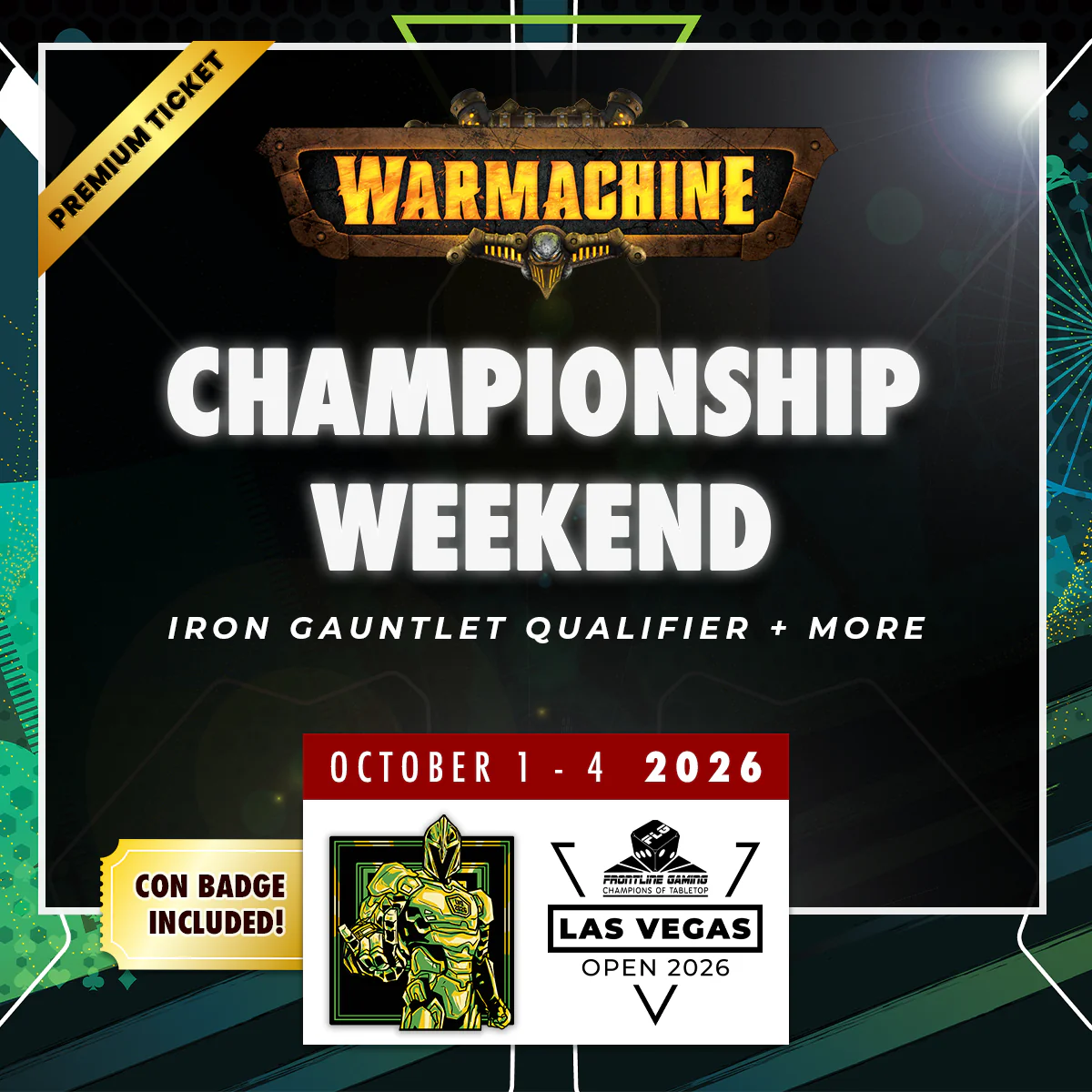 Warmachine Championships Weekend Premium Package - LVO 2026