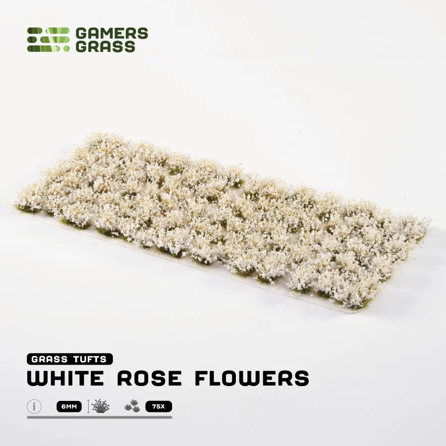 Gamers Grass: White Rose Flowers - Image 2